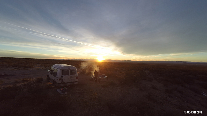 Photo of a Van in the New Mexico Desert, taken by Guillaume Beaudoin