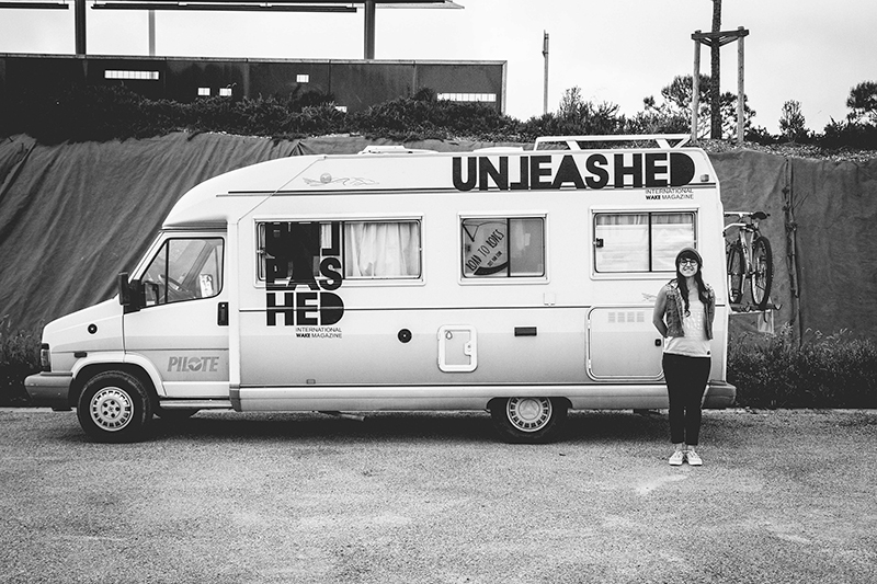 Black and White Photo of a Van taken by Claudia Lederer